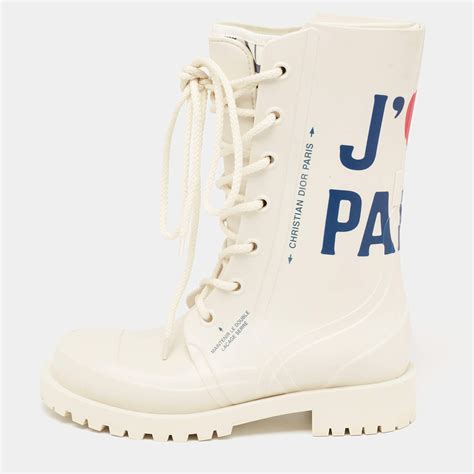 dior cream boots|authentic christian Dior boots.